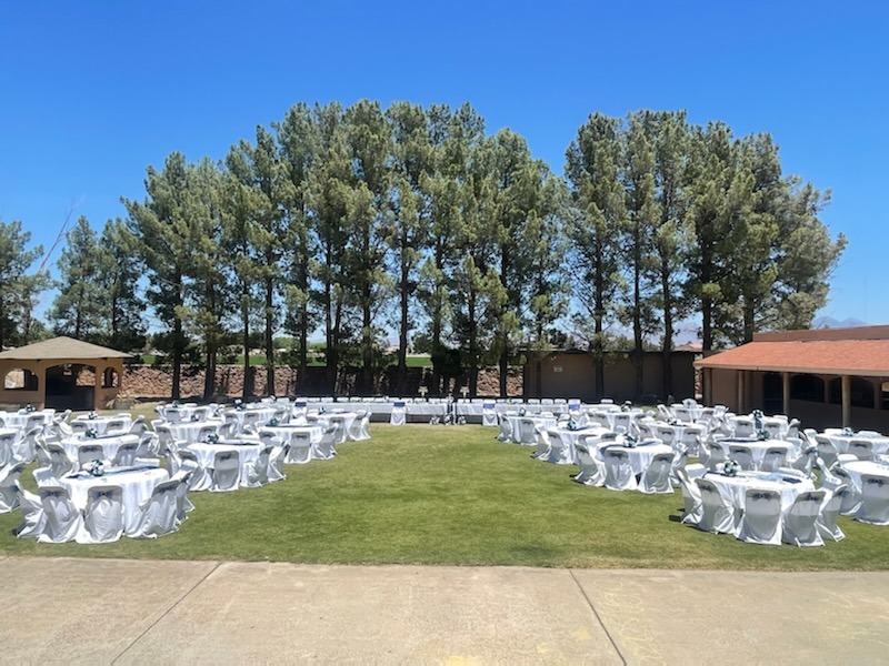 outdoor wedding reception