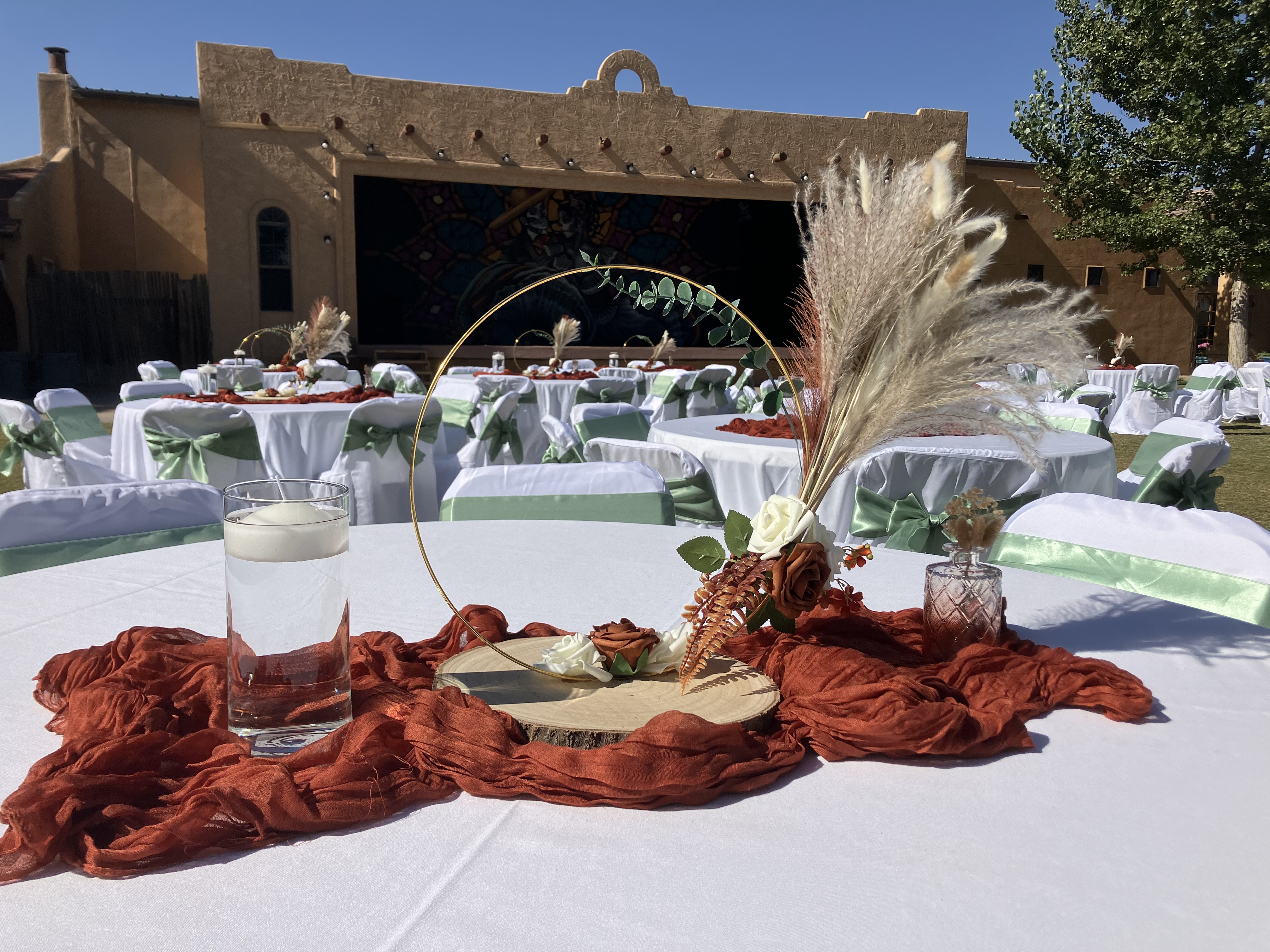 boho wedding reception centerpieces